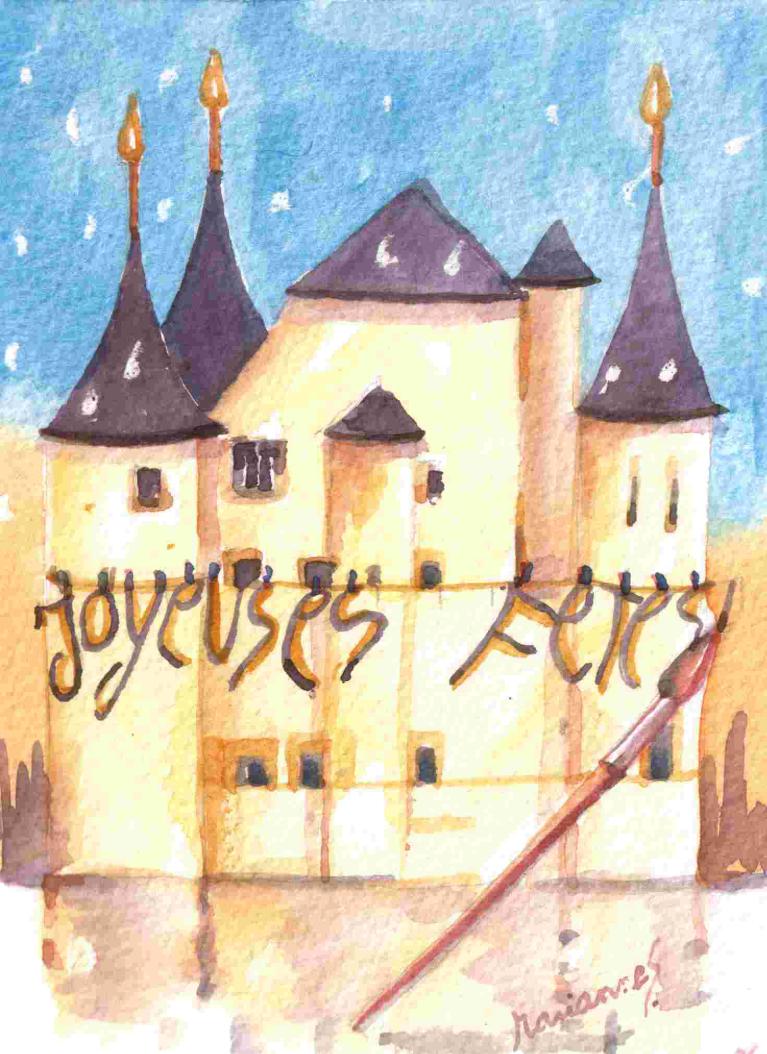 Chateau avec pinceau