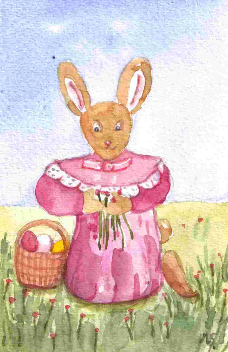 Lapine avec oeufs