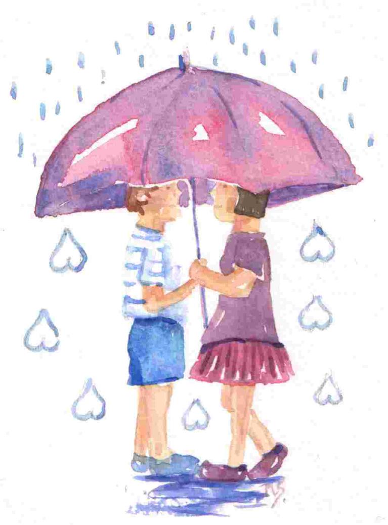Sous parapluie
